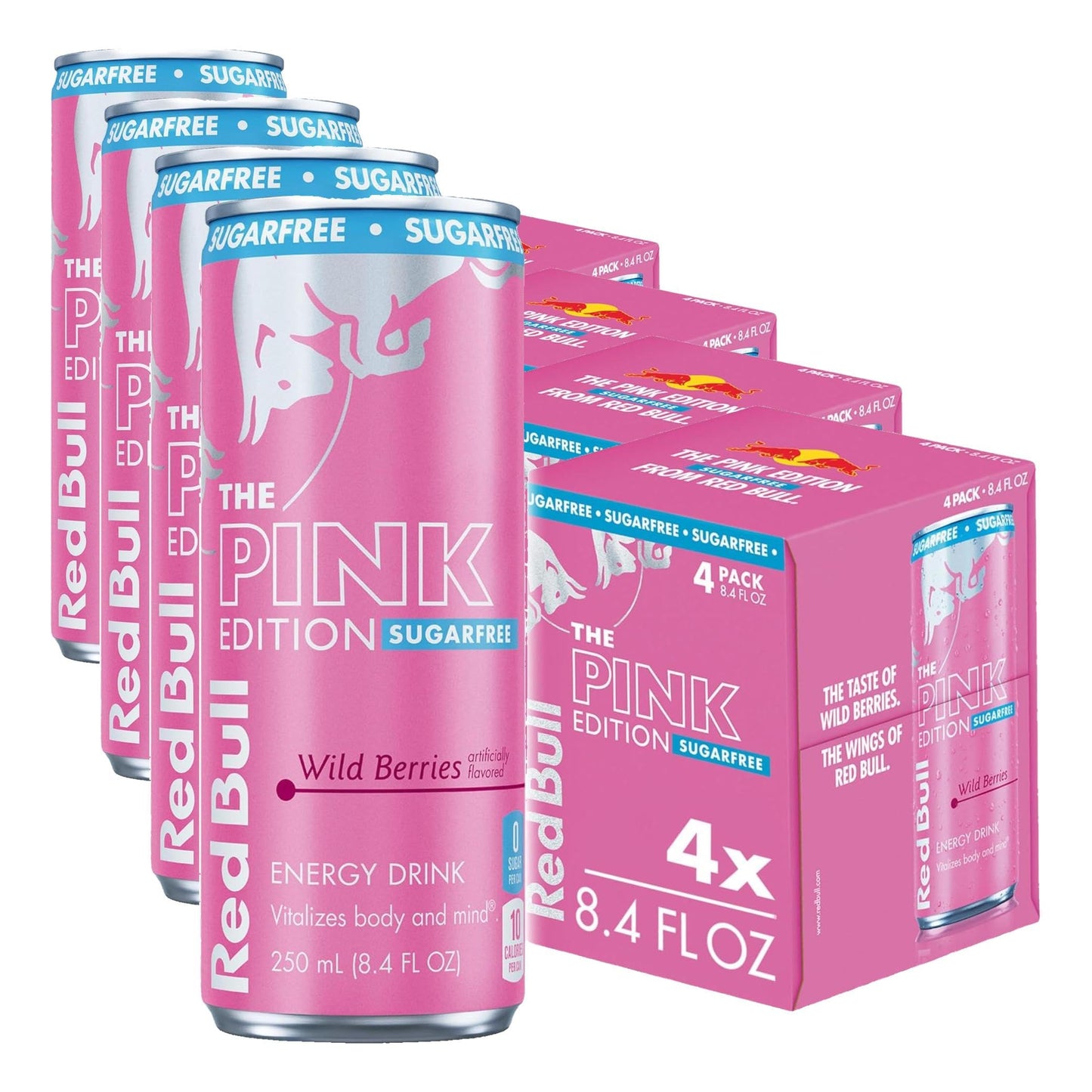 Red Bull Energy Drink SugarFree Variety Pack, Zero, Peach, Iced Vanilla Berry, 8.4 fl. oz, Pack of 12 Can