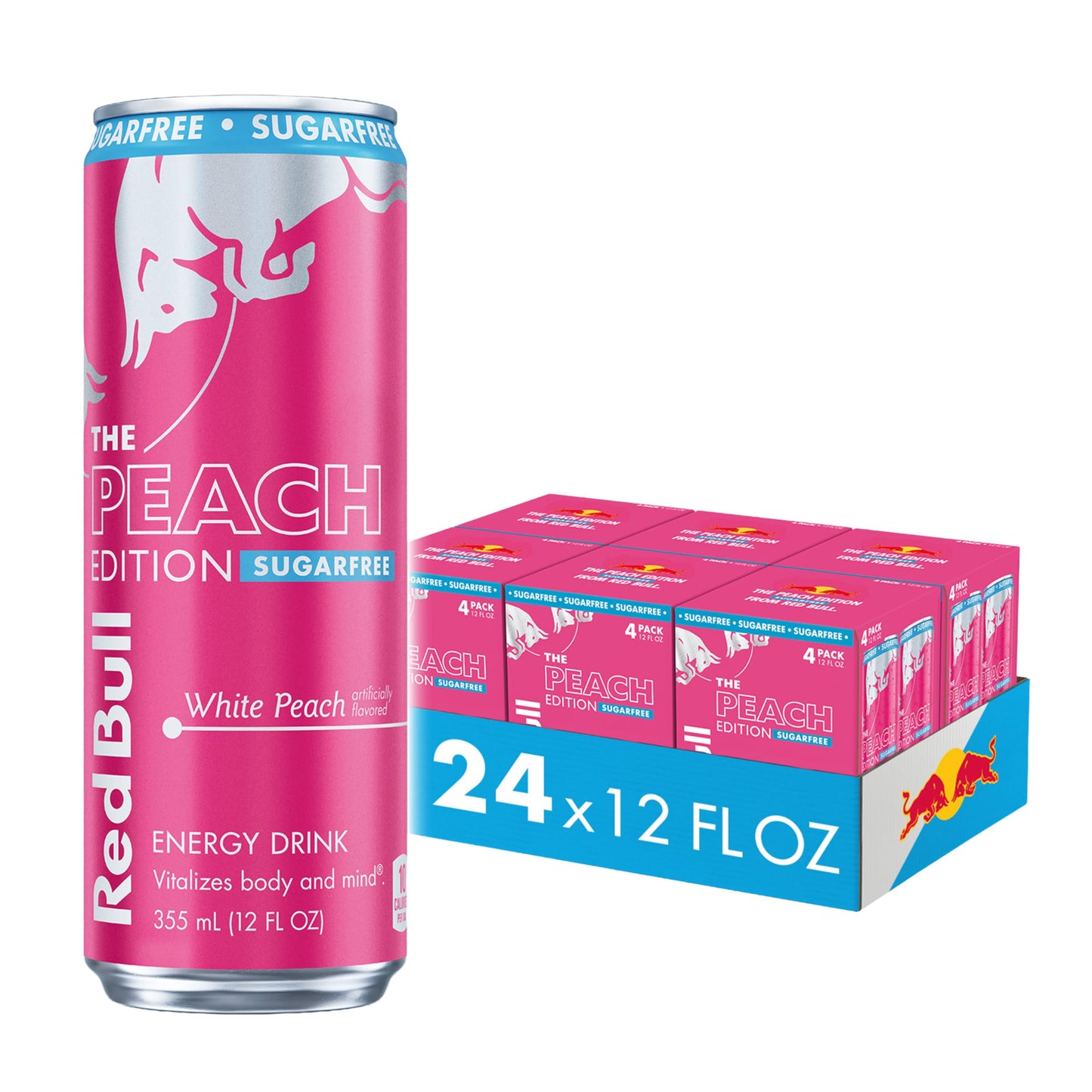 Red Bull Energy Drink SugarFree Variety Pack, Zero, Peach, Iced Vanilla Berry, 8.4 fl. oz, Pack of 12 Can