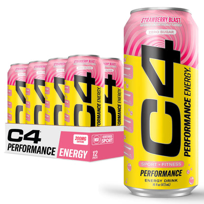 C4 Energy Drink 12oz (Pack of 12) - Frozen Bombsicle - Sugar Free Pre Workout Performance Drink with No Artificial Colors or Dyes