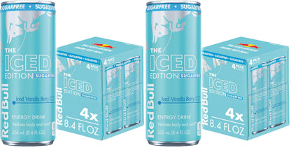 Red Bull Energy Drink SugarFree Variety Pack, Zero, Peach, Iced Vanilla Berry, 8.4 fl. oz, Pack of 12 Can