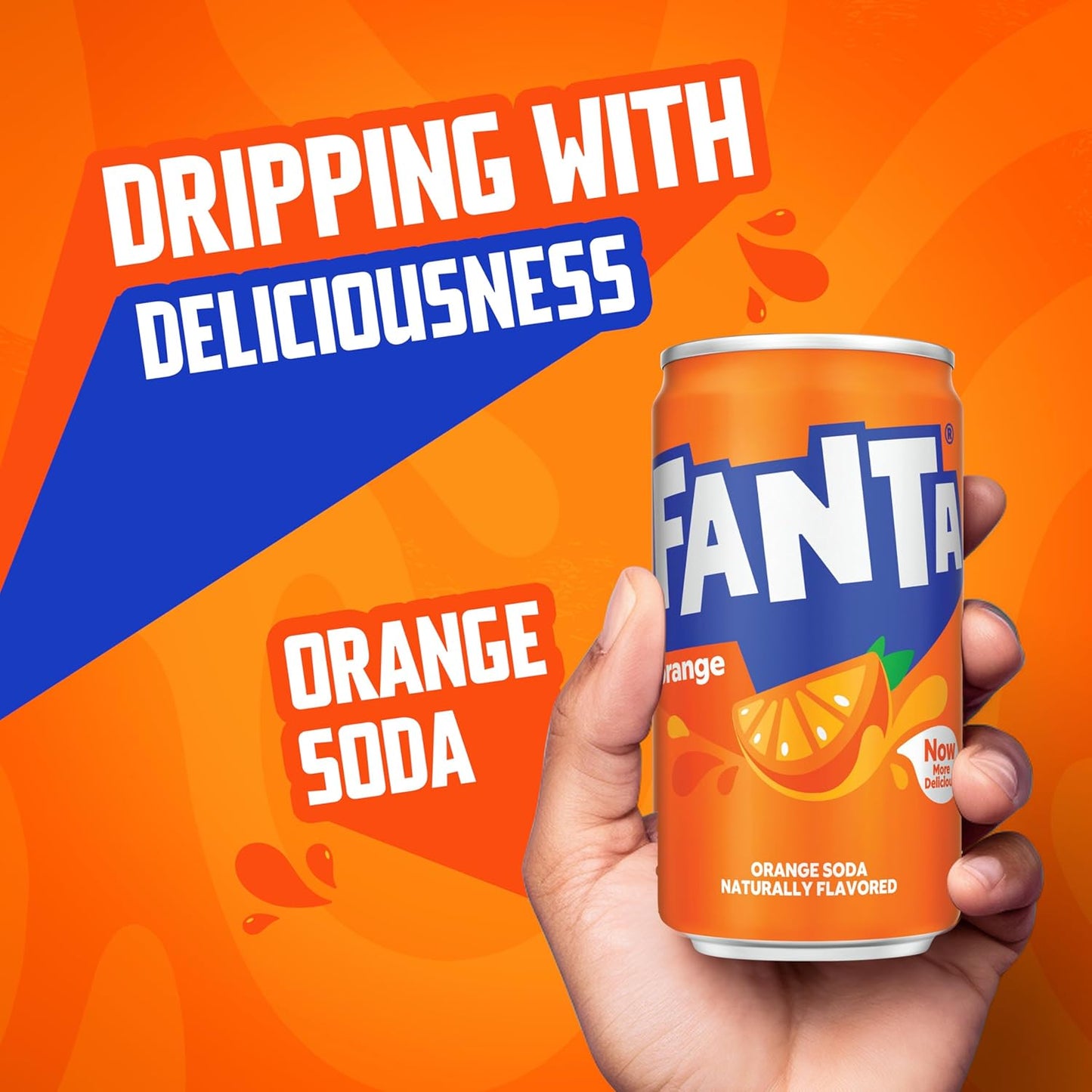 Fanta Orange Soda Can, 7.5 fl oz, 10 Pack