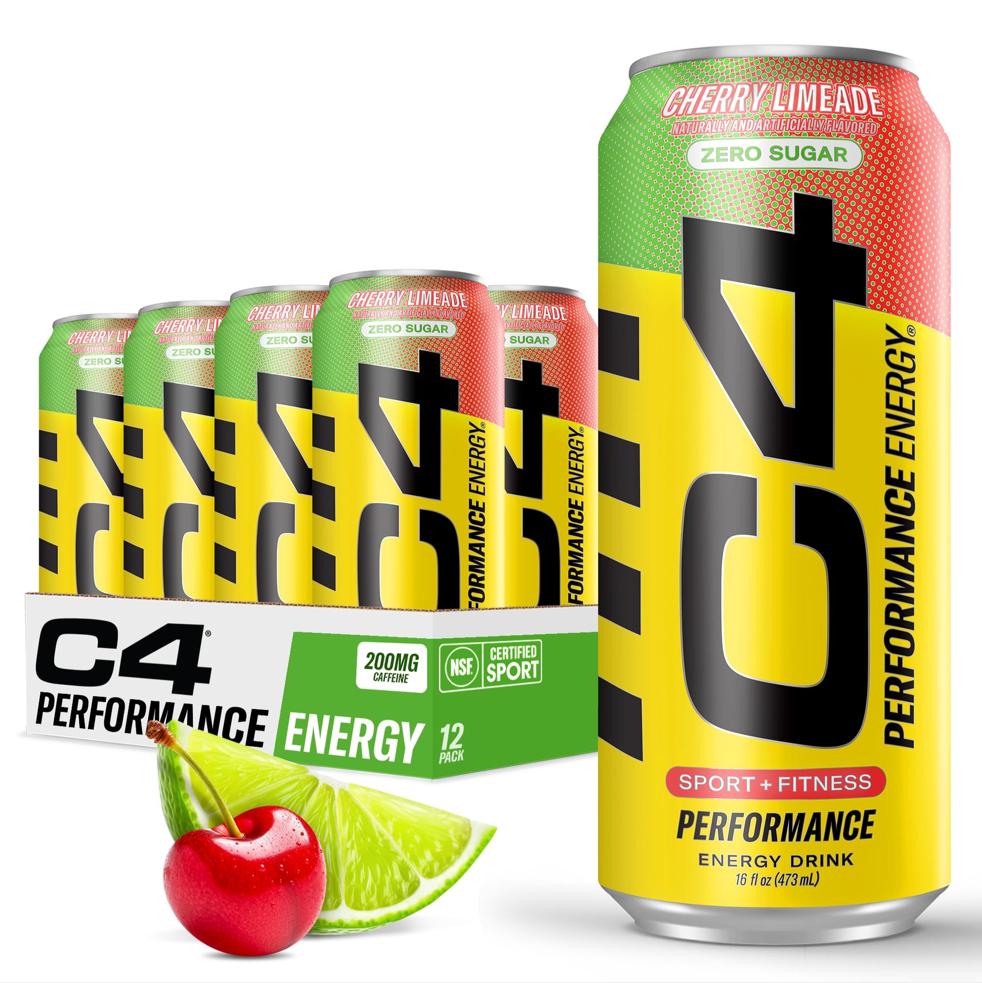 C4 Energy Drink 12oz (Pack of 12) - Frozen Bombsicle - Sugar Free Pre Workout Performance Drink with No Artificial Colors or Dyes