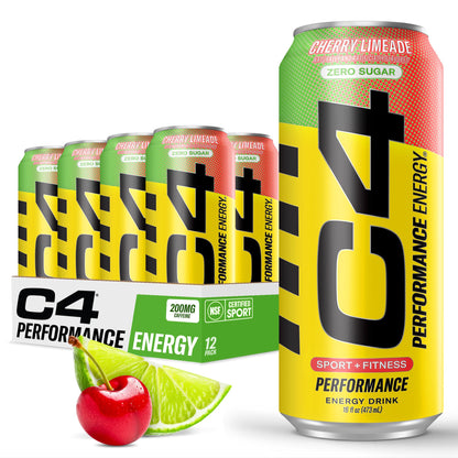 C4 Energy Drink 12oz (Pack of 12) - Frozen Bombsicle - Sugar Free Pre Workout Performance Drink with No Artificial Colors or Dyes