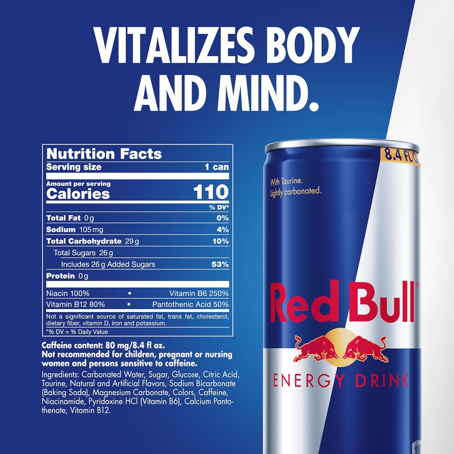 Red Bull Energy Drink, 114mg Caffeine | Taurine & B Vitamins | 12 Fl Oz | 16 Cans