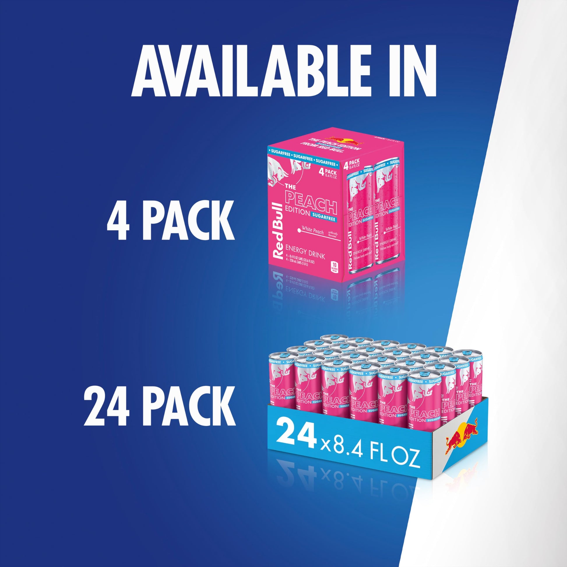 Red Bull Energy Drink SugarFree Variety Pack, Zero, Peach, Iced Vanilla Berry, 8.4 fl. oz, Pack of 12 Can