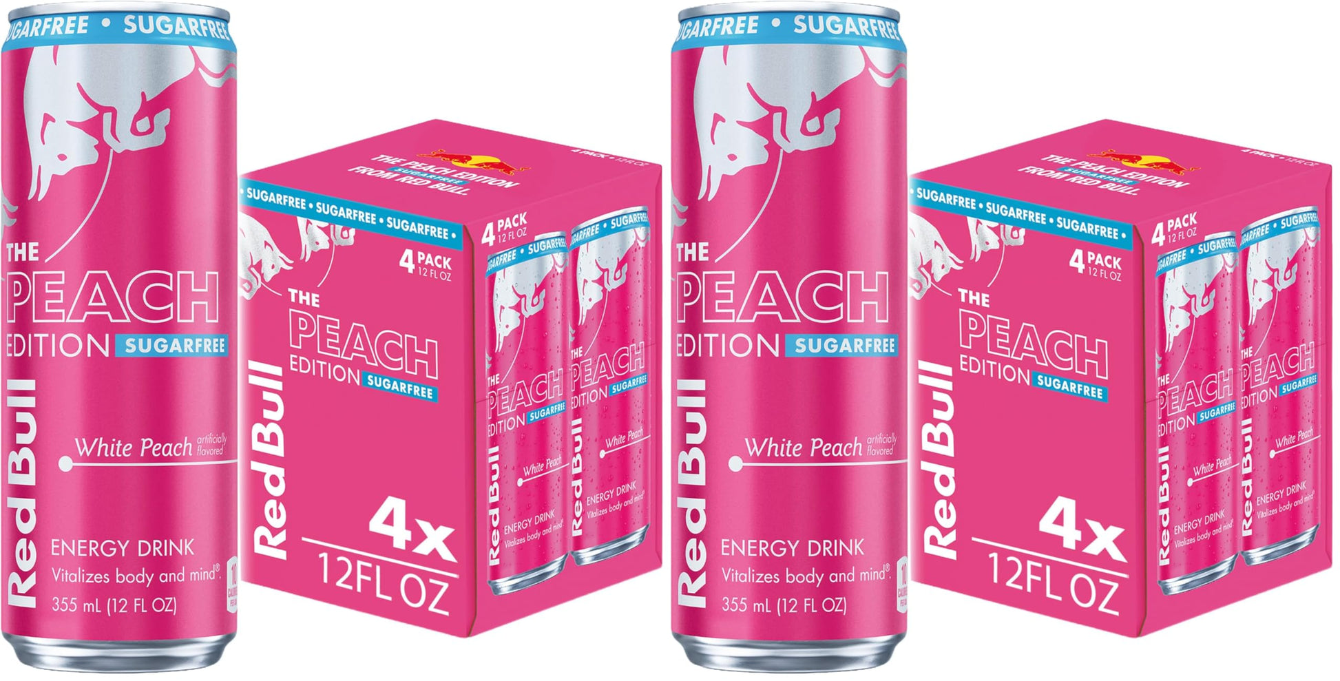 Red Bull Energy Drink SugarFree Variety Pack, Zero, Peach, Iced Vanilla Berry, 8.4 fl. oz, Pack of 12 Can