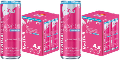 Red Bull Energy Drink SugarFree Variety Pack, Zero, Peach, Iced Vanilla Berry, 8.4 fl. oz, Pack of 12 Can