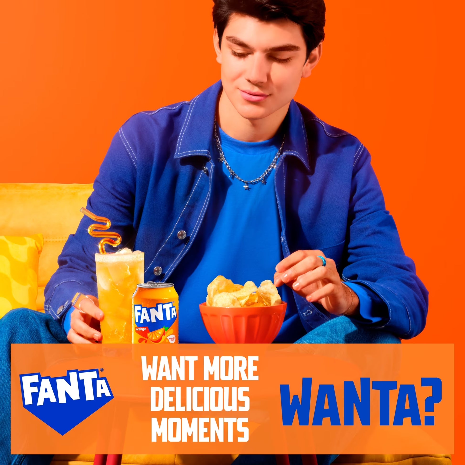 Fanta Orange Soda 24 x 330 ml Multipack, Imported from Britain, Caffeine-Free Carbonated Soft Drink