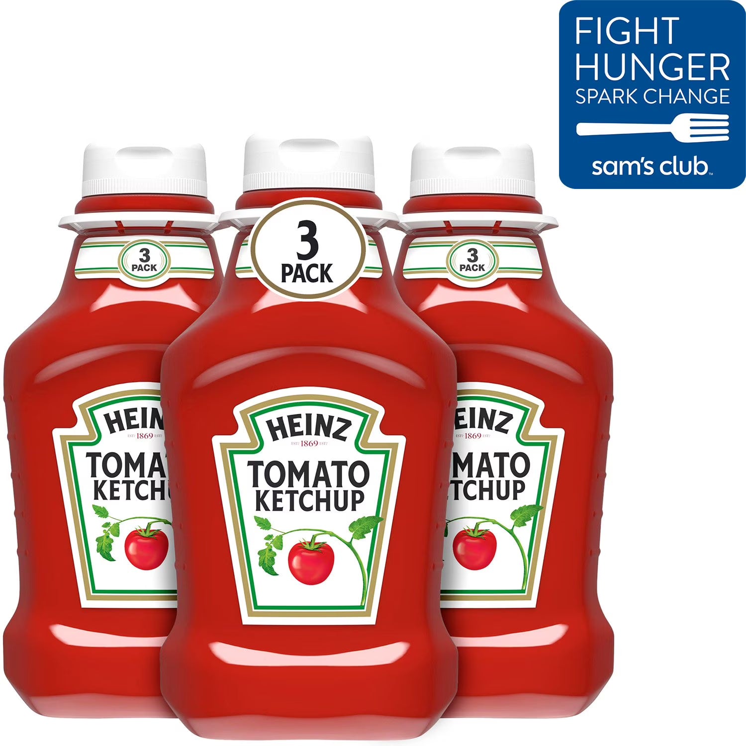 Heinz Original Tomato Ketchup 44 oz 3 Pack – Classic Thick & Rich Ketchup, Bulk Value Pack, Condiment for Home, Restaurants & Resale
