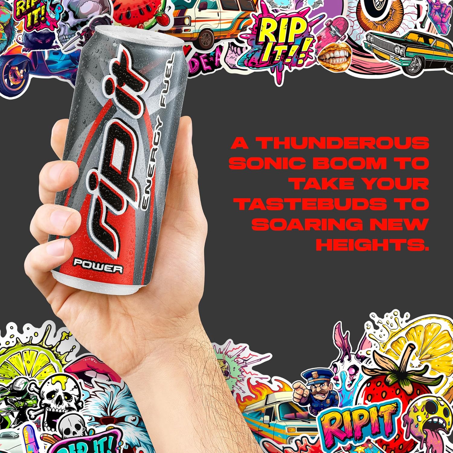 Rip-It Energy Drink | Power | Sharp Citrus Flavor | 12-Pack (16oz Cans) | 160mg Caffeine | Smooth Finish | Ignite Focus | Hardcore Energy That Rips!