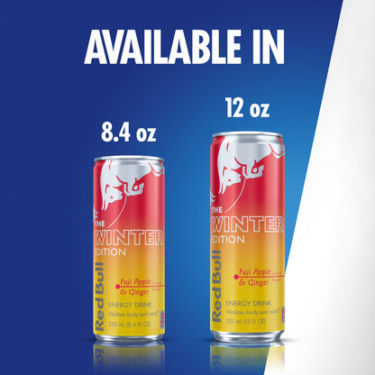 Red Bull Winter Edition Energy Drink – Fuji Apple & Ginger, 12 fl. oz. Cans (Pack of 4)