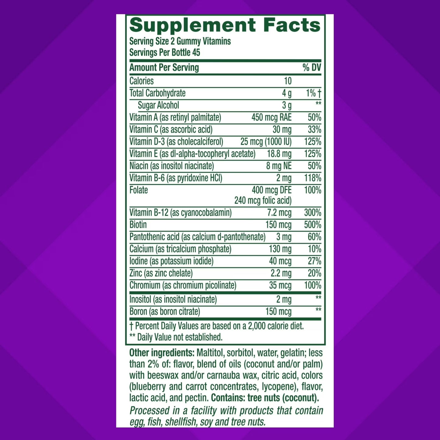 Vitafusion Women’s Sugar Free Daily Multivitamin Gummies (90 Count) – Energy, Bone & Immune Support Adult Vitamin Supplement