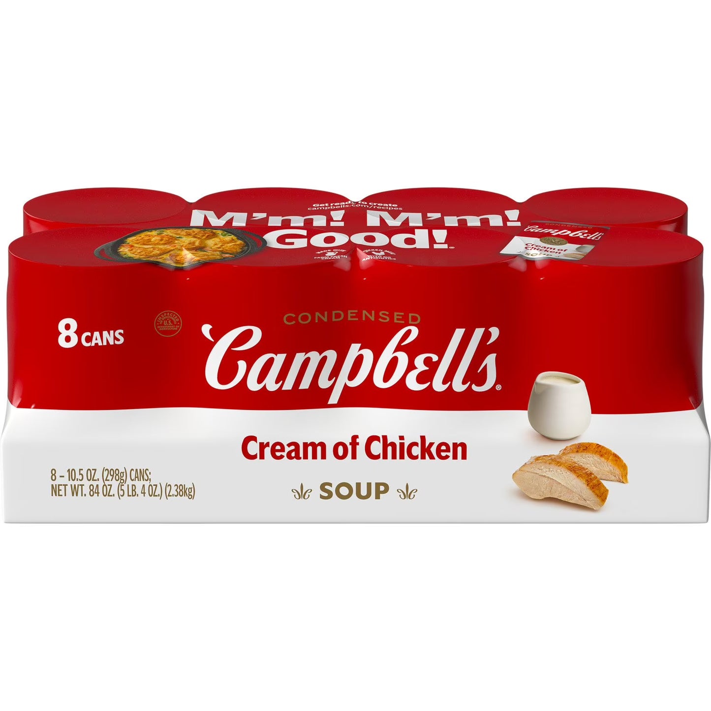 Campbell's Condensed Cream of Chicken Soup 10.5 oz 8 Pack – Creamy Cooking Soup, Pantry Staple, Quick Meal Base, Bulk Family Value Pack