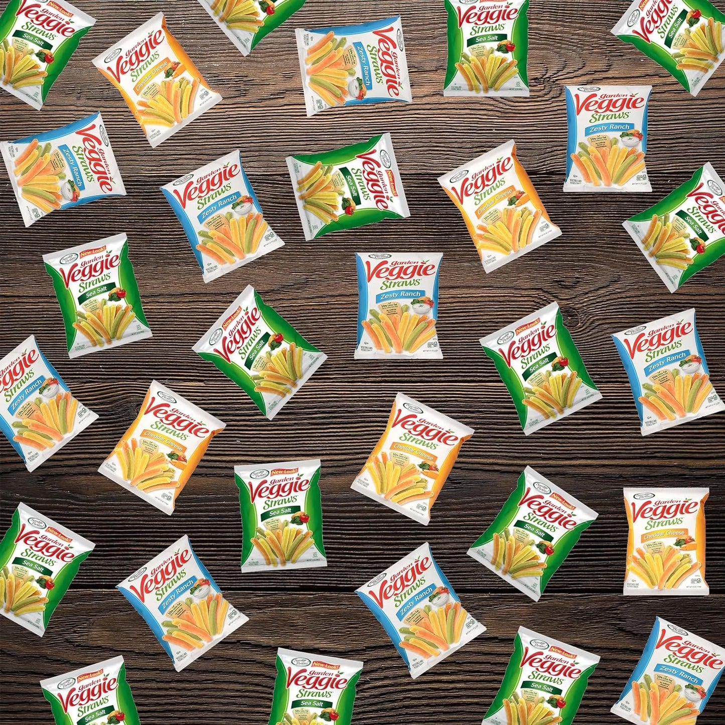 Sensible Portions Garden Veggie Straws Variety Pack, 30 Count, Assorted Flavors Healthy Crunchy Snack Packs