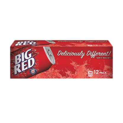 Big Red Soda Pop, 12 fl oz Cans, 12-Pack – Sweet Creamy Red Citrus Flavored Soft Drink