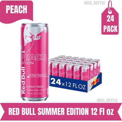 Red Bull summer edition White Peach 8.4oz and 12oz