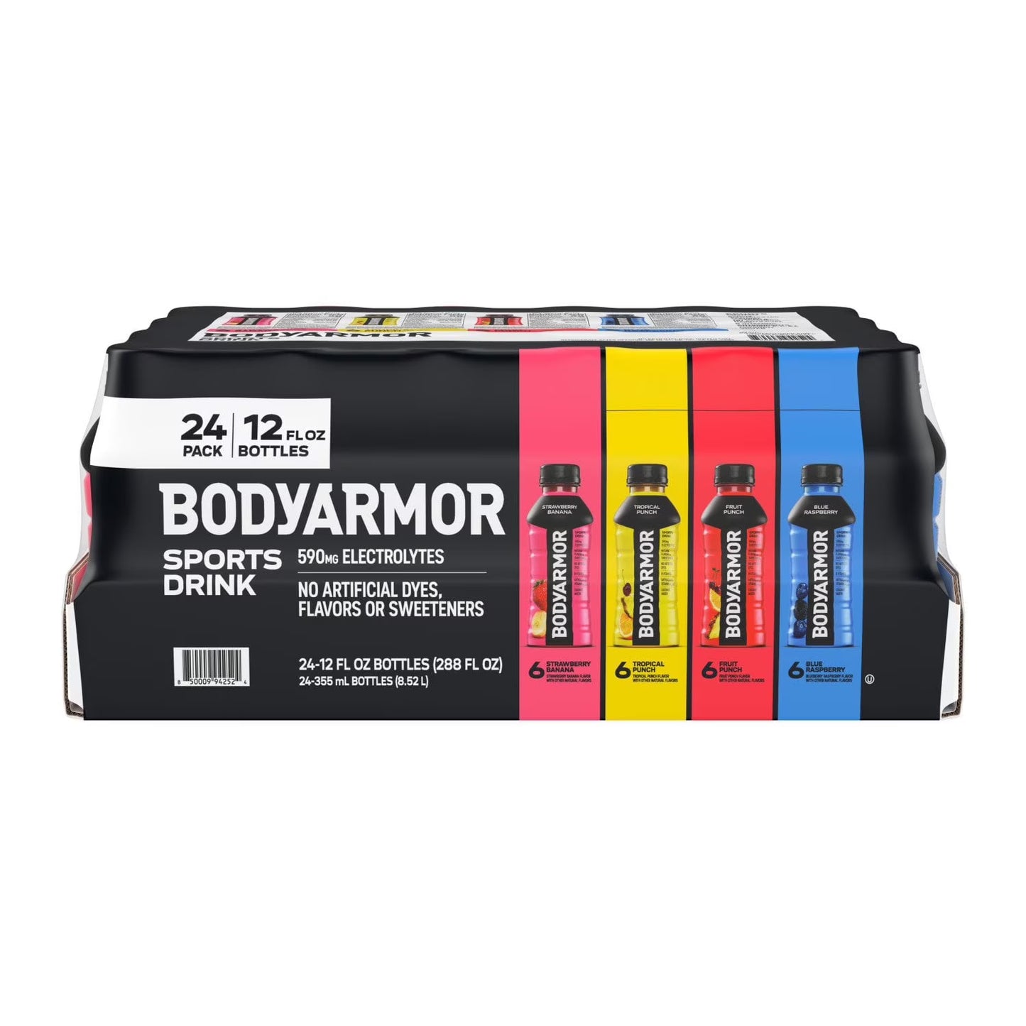 BODYARMOR Sports Drink Variety Pack (24 Pack, 12 fl oz Bottles) – Natural Flavor Electrolyte Beverage for Hydration & Performance
