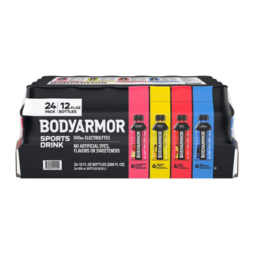 BODYARMOR Sports Drink Variety Pack (24 Pack, 12 fl oz Bottles) – Natural Flavor Electrolyte Beverage for Hydration & Performance