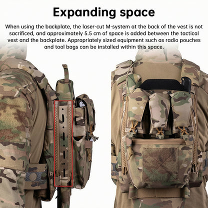 Ferro Style #10 Zipper MOLLE Panel – Tactical Rear Extension for FCPC Plate Carrier