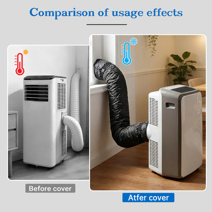 AC Hose Cover with Adjustable Buckle Straps, Thermal Insulation for Portable Air Conditioner
