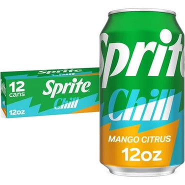 Sprite Chill Mango Citrus, 12 oz Cans pack of 24