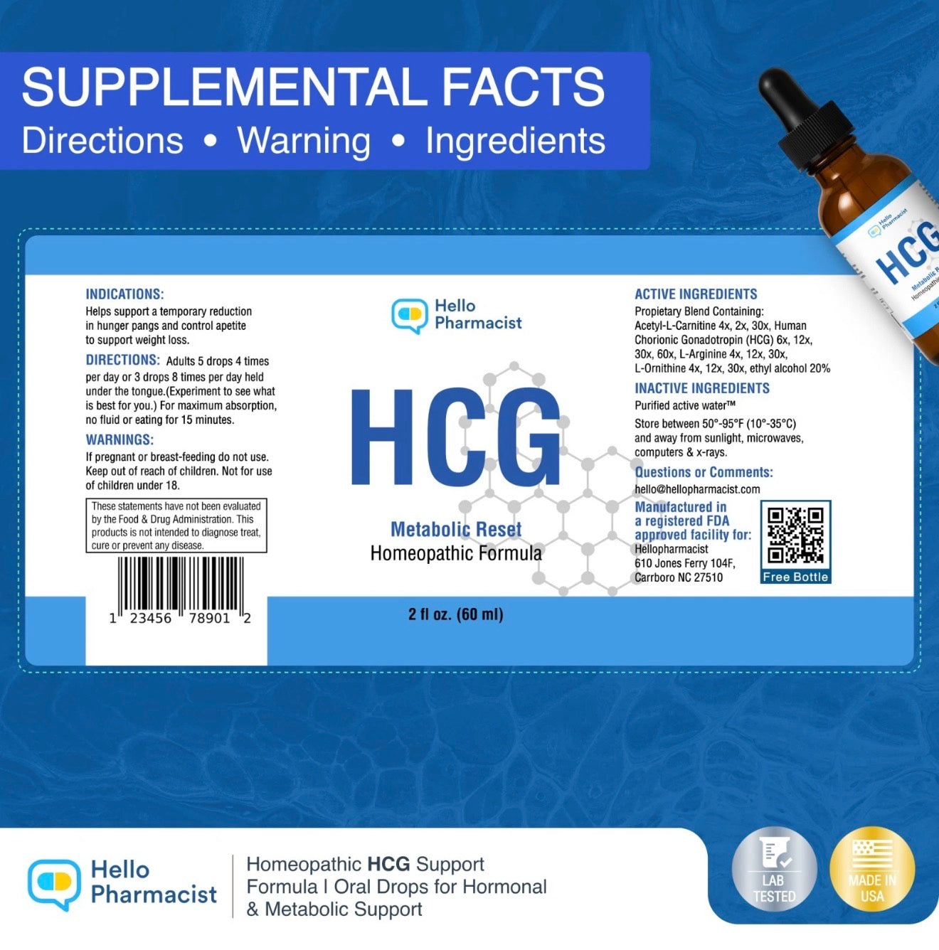 Hellopharmacist hcg-metabolic reset diet drops weight management 2028 exp 2oz