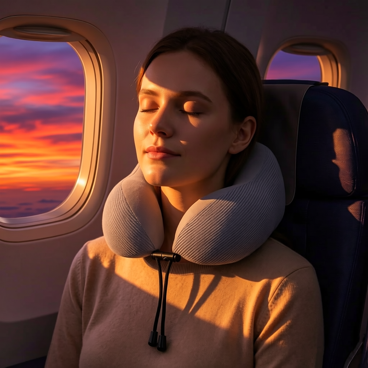 Massage Memory Foam Travel Neck Pillow u shaped Flight Airplane Support Cushion AU