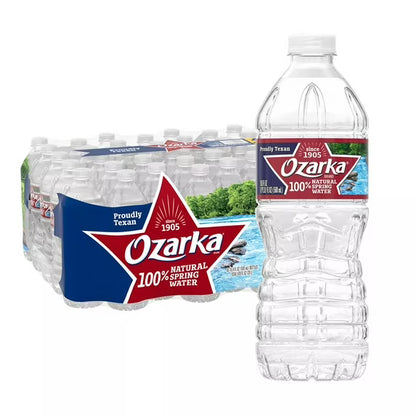 OZARKA 100% Natural Spring Water, 16.9-ounce Plastic Bottles (Pack of 40)