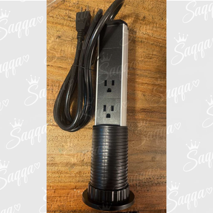 Pop Up Power Strip Countertop Desk Outlet Pull Out Electrical Socket USB Ports