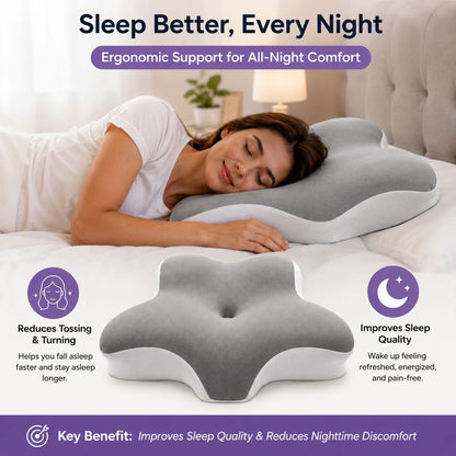 Ergonomic Butterfly Memory Neck Pillow Orthopedic Sleeping Cushion AU