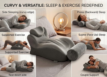 Sweet Spot Couple Pillow Couple Pillow Hip Pad Wedge Pillow Memory Foam 27°Angle