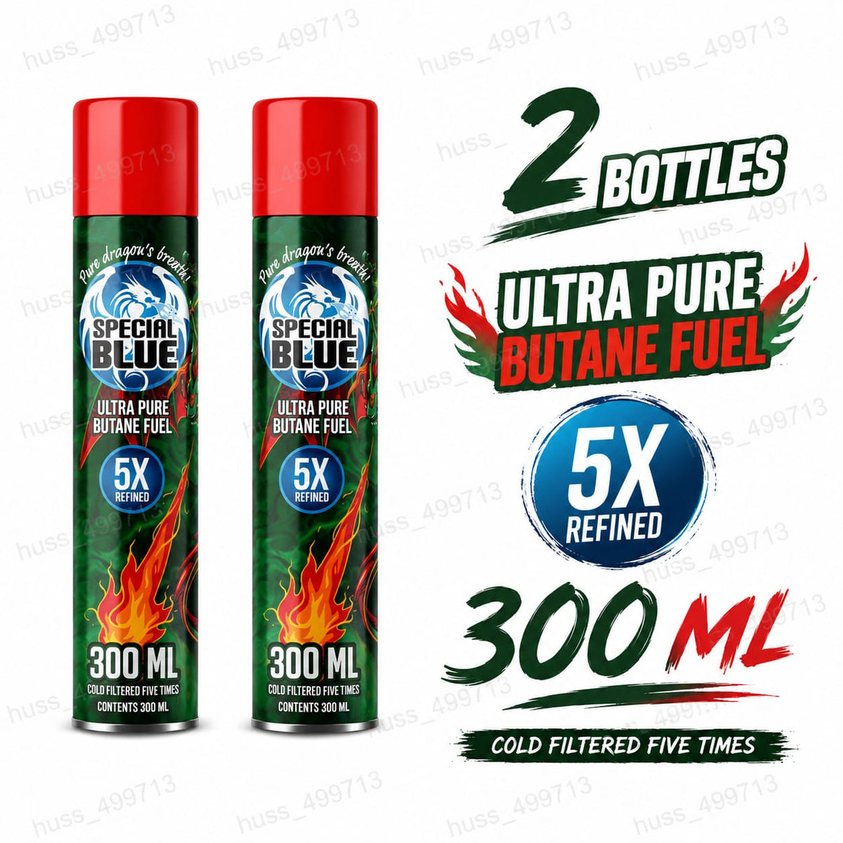 2 Bottles Ultra Pure Butane Fuel 300 mL Each – 5X Refined Butane2 Bottles Ultra Pure Butane Fuel 300 mL Each – 5X Refined Butane