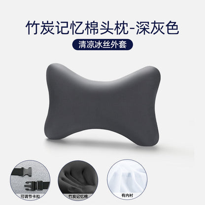 Memory Foam Car Neck Pillow – Ergonomic Headrest Cushion for Driving & Travel