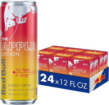 24 Pack Red Bull Apple & Ginger Edition Energy Drink 12 fl oz Cans