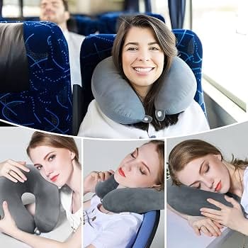 Travel Neck Pillow – Memory Foam Neck Support Pillow for Travel