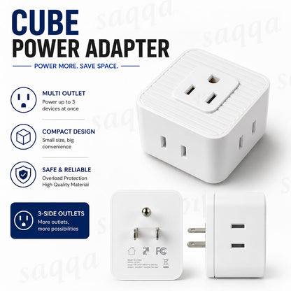 5 Way Multi Plug Outlet Extender Wall Outlet Expander Electrical Socket Adapter