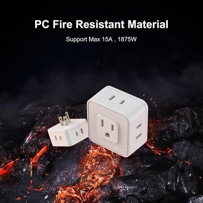 5 Way Multi Plug Outlet Extender Wall Outlet Expander Electrical Socket Adapter