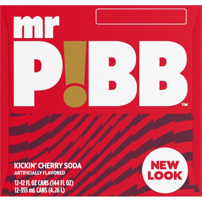 12 Pack Mr. Pibb Original Spicy Cherry Soda, 12 fl oz Cans, Carbonated Soft Drink