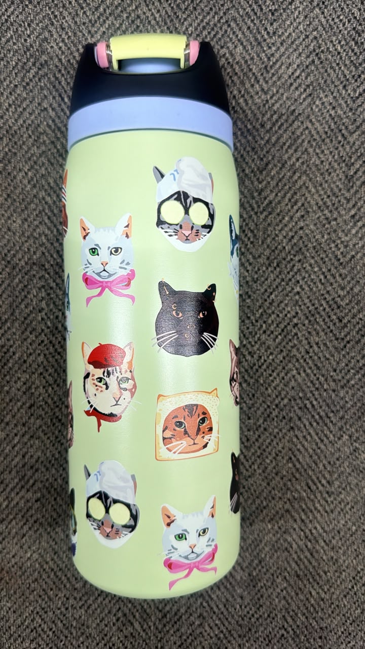 Owala 32oz FreeSip Water Bottle Cat Collage Catwala Urban Outfitters Exclusive N