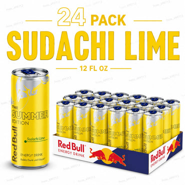24 Pack Red Bull Summer Edition Sudachi Lime 12 fl oz Energy Drink