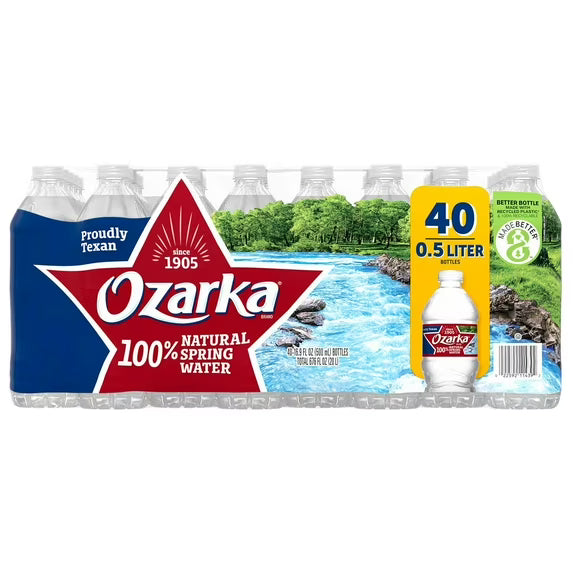 OZARKA 100% Natural Spring Water, 16.9-ounce Plastic Bottles (Pack of 35)