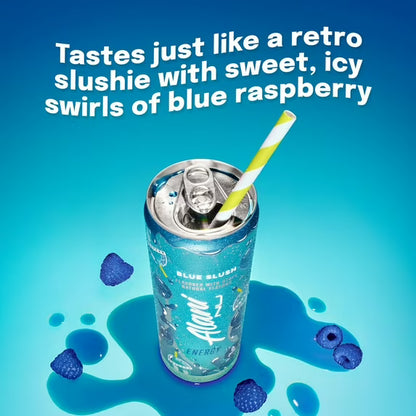 Alani Nu Sugar Free Energy Drink, Blue Slush, 12 fl oz, 12 Pack, Cans, 200mg Caffeine