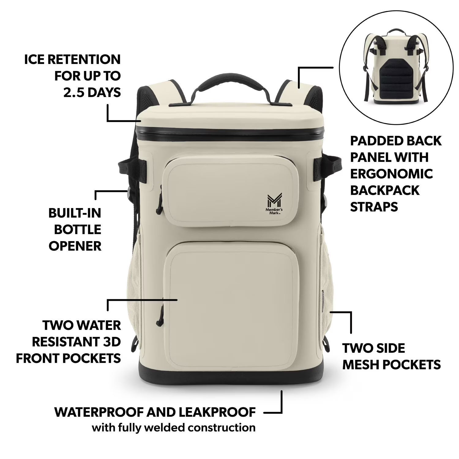 Member's Mark 24 Can Waterproof Backpack Cooler