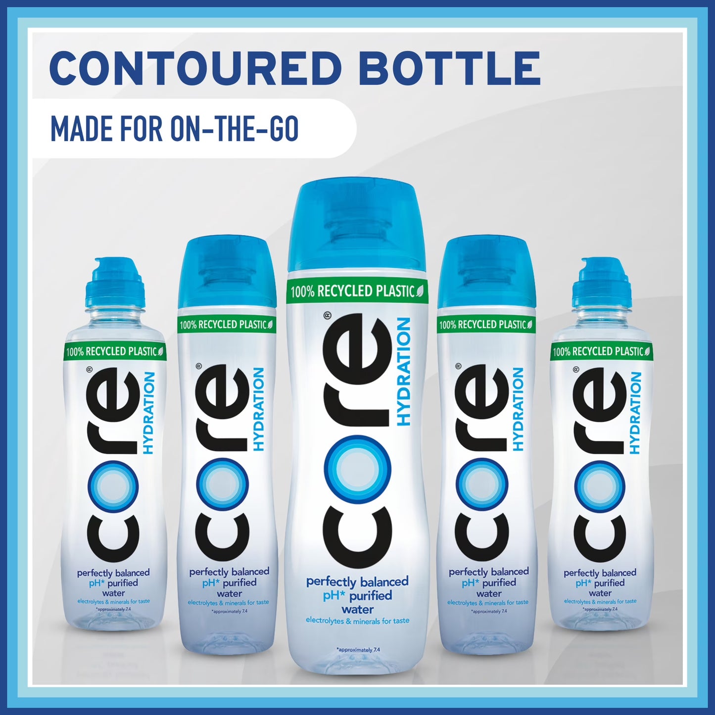 CORE Hydration Perfectly Balanced Drinking Water, 30.4 fl oz Bottles (6 Pack), Ultra-Purified pH Balanced Electrolyte Water