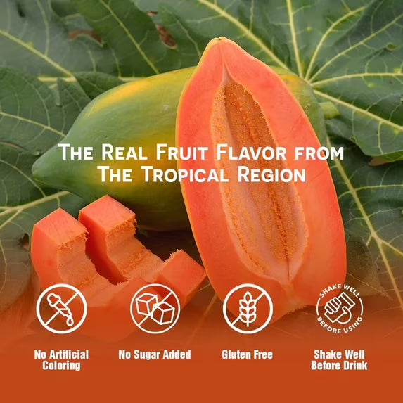 VINUT 100% Papaya Juice, No Added Sugar, Not From Concentrate, 16.9 fl oz (500 mL) Can, Pack of 12