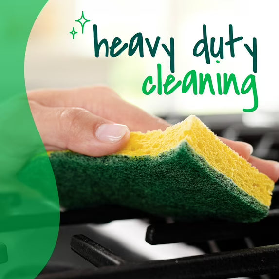 Scotch-Brite Heavy Duty Scrub Sponge, 6 Sponges per Pack (Pack of 5) – Multi-Purpose Kitchen Cleaning Sponges for Dishes, Pots & Pans