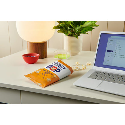 SkinnyPop Gluten-Free Popcorn Variety Pack, Original & Dairy-Free White Cheddar, 0.5 oz Individual Snack Bags, 18 Count