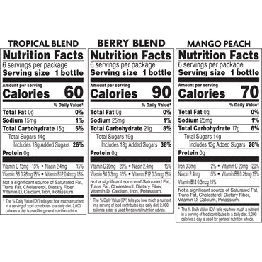V8 Splash Juice Beverage Variety Pack (18 Pack, 12 fl oz Bottles) – Fruit & Vegetable Juice Blend, Refreshing Hydration Drink