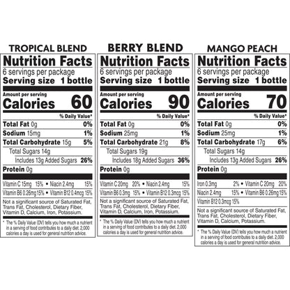 V8 Splash Juice Beverage Variety Pack (18 Pack, 12 fl oz Bottles) – Fruit & Vegetable Juice Blend, Refreshing Hydration Drink