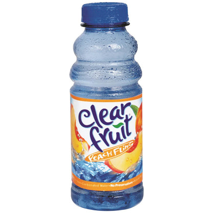 12 Pack Clear Fruit Water 20 Ounce Bottles Non Carbonated Water Beverage (Peach Fling)